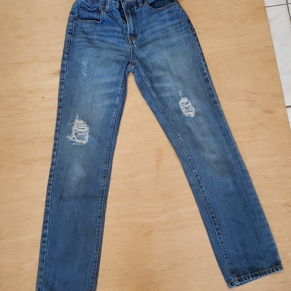 𝅺rustic Blue Distressed Jeans - Picture 7 of 7